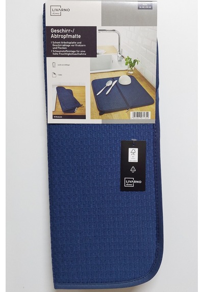 Bulaşık Matı Lacivert Renk 44 X 36 Cm 1 Adet Bambu Siyah Diğer