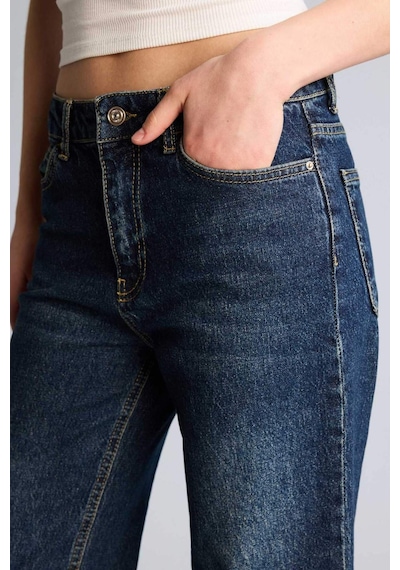 Defacto Comfort Straıght Normal Bel Uzun Jean Yıkamalı Pantolon H1654ax26smnm35 Mavi-nm35