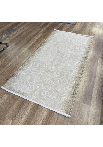 Hoom Rugs Decor 1135 Vizon Yün Tuşeli Pamuk Taban Halı Vizon