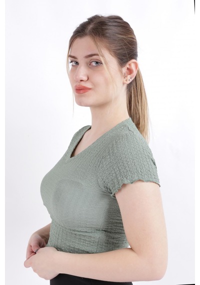 Busem S0010665-23y Kadın Bluz S0010665-R0432 Çağla Yeşili