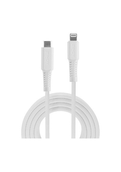 Lindy Lın-31317 2 Mt Usb 2.0 Type C To Lightning C94 Erkek-erkek Beyaz Şarj Kablosu