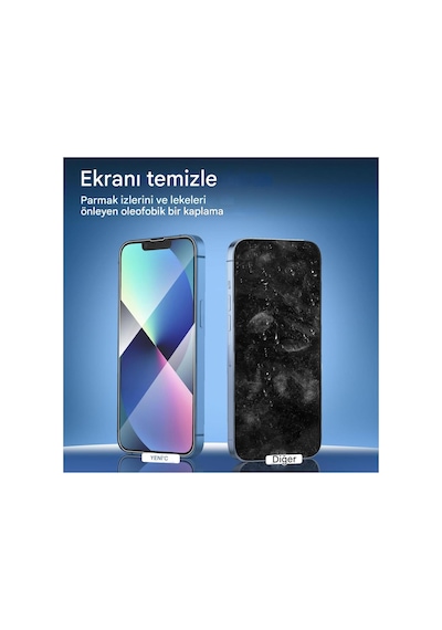 3'lü Paket Apple iPhone Uyumlu 13 / Apple iPhone Uyumlu 14 9h Temperli Cam Ekran Koruyucu 3 Adet