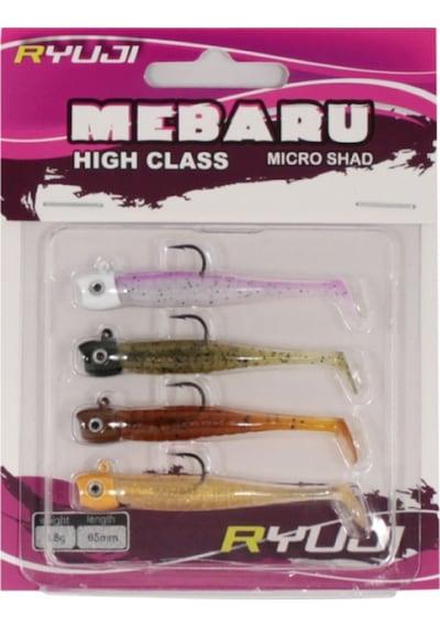 Ryuji Mebaru Micro Shad 65mm 3.8gr Lrf Silikonu Natural Mix