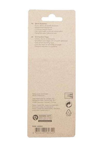 Faber-castell Şerit Düzeltici, 5mm X 12m, Hızlı Kapatıcı, Kuruma Süresi Gerektirmez, Asorti Renkler