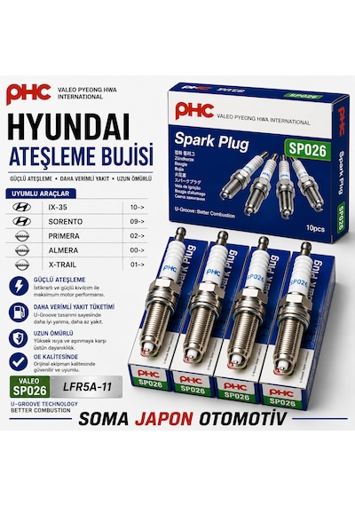 Hyundaı Ateşleme Bujisi Ix-35 10- / Sorento 09- / Prımera 02- / Almera 00- / X-traıl 01- Valeo Sp026 Lfr5a-11 4 Ad.fiyatıdır Hyundaı Ateşleme Bujisi Ix-35 10- / Sorento 09- / Prımera 02- / Almera 00- / X-traıl 01- Valeo Sp026 Lfr5a-11 4 Ad.fiyatıdır