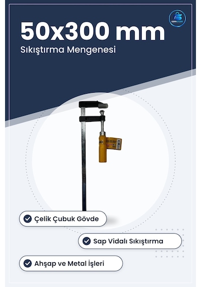 Mengene 50x300 Mm İşkence Aleti Ahşap Marangoz Sıkıştırma Kelepçe