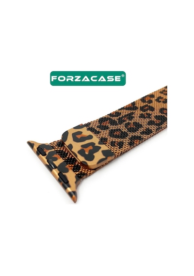Forzacase Apple Uyumlu Watch  Se/se 2 40mm İle   Leopar Desen Metal Mıknatıslı Kordon Kayış -fc1136