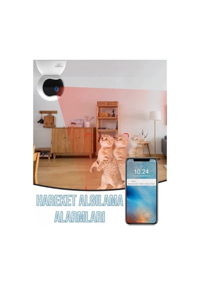 Çift Taraflı Ses Özellikli Wi-fi Kamera Çok Renkli