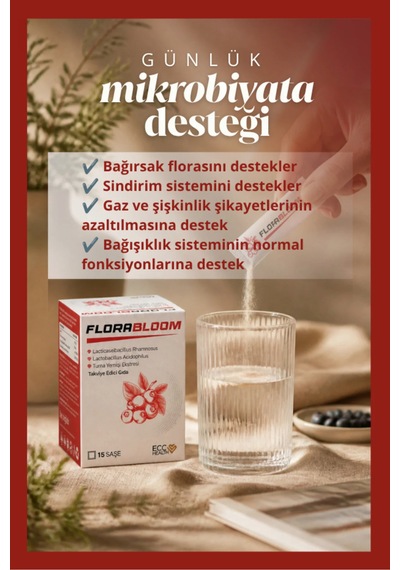 Florabloom Prebiyotik + Probiyotik Takviye Edici Gıda Bağırsak Mikrobiyotasına Destek
