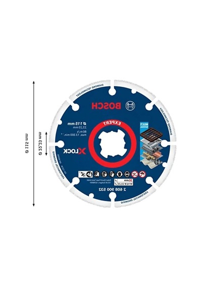 115 Mm X-lock Kesme Diski, Elmas Teknolojisi İle Uzun Süreli Kullanım