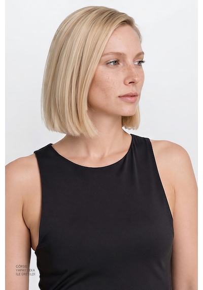 Ac&co / Altınyıldız Classics Kadın Sıyah Standart Fit Normal Kesim Bisiklet Yaka Crop Body Siyah Ac&co / Altınyıldız Classics Kadın Sıyah Standart Fit Normal Kesim Bisiklet Yaka Crop Body Siyah