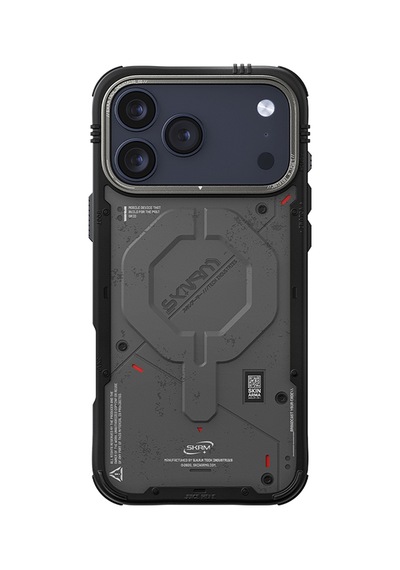 Apple Uyumlu iPhone 17 Pro Max  Kılıf M-safe Şarj Özellikli Airbag Tasarımlı Skinarma Vigor Kapak Gri Gri