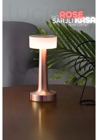 Ct-8436 Denver İnci Rose Gold, Dokunmatik Dimmerli, 3 Farklı Işık Tonlu, Şarjlı Led Masa Lambası