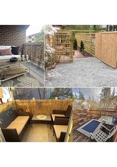 Bu Bambu Çit Rulosu Hava Koşullarına Dayanıklıdır, Dekoratif, Veranda, Balkon, Bahçe, Havuz Ve Çatı Katı Mahre