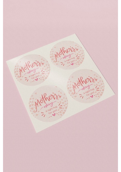 Mother's Day Hug Sticker 3x3cm St2391 Çok Renkli