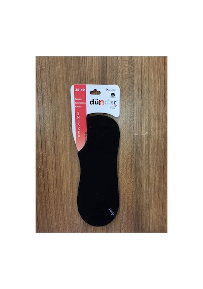 Dündar Unisex Siyah Pamuklu 6'lı Dikişsiz Sneaker Çorap Unısneker6 Siyah