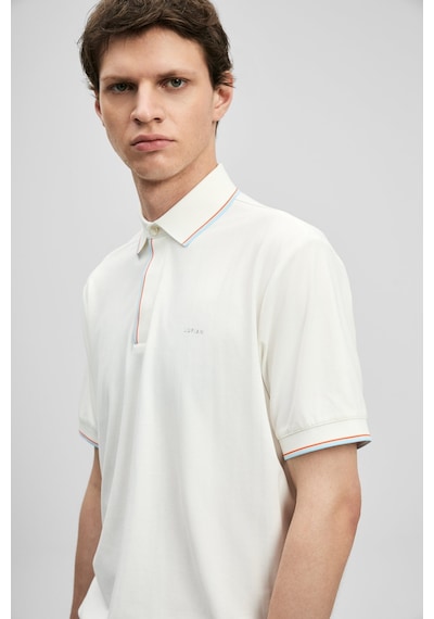 Lufian Levi Smart Erkek Polo T-shirt 111040238 Beyaz
