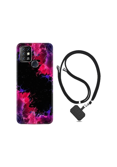 Samsung Uyumlu A51 Kılıf Silikon Desen Blue Fire 1678