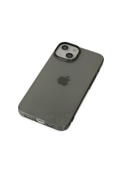 Apple Uyumlu iPhone 14 Plus Uyumlu Kılıf Pc Sert Şeffaf Kapak - Siyah