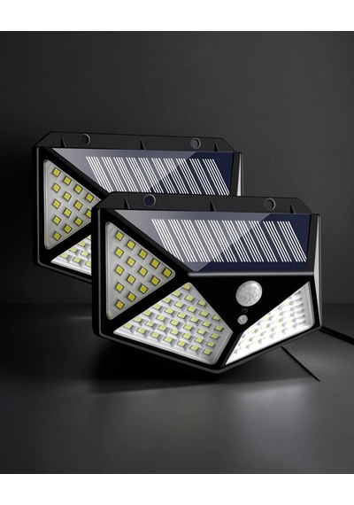 Bahçe Işıklandırma Güneş Enerjili 100 Led Sensörlü
