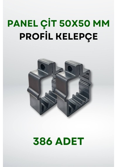 Panel Çit 50x50 MM Profil Kelepçe (386 Adet) - Antrasit Gri
