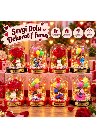 Işıklı Dekoratif Fanus