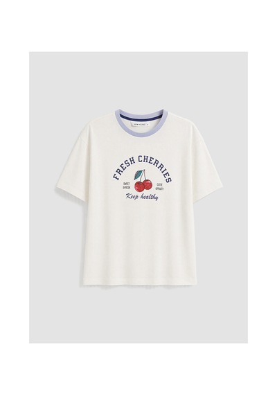 Lcw Young Beyaz Bisiklet Yaka Kadın Şortlu Pijama Takımı