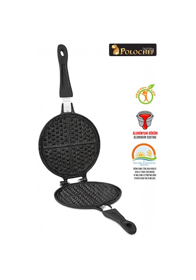 Polochef Döküm Waffle Tavası Bakalit Sap