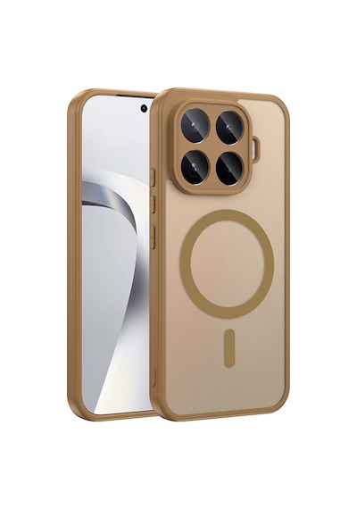 Adige Xiaomi 17t Pro Kılıf Babet Araç Tutucu Özellikli Silikon Kahverengi