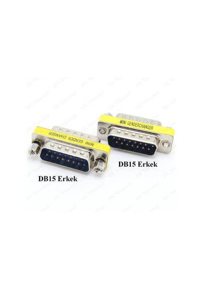 DB15 Erkek - DB15 Erkek Mini Cinsiyet Değiştirici Adaptör