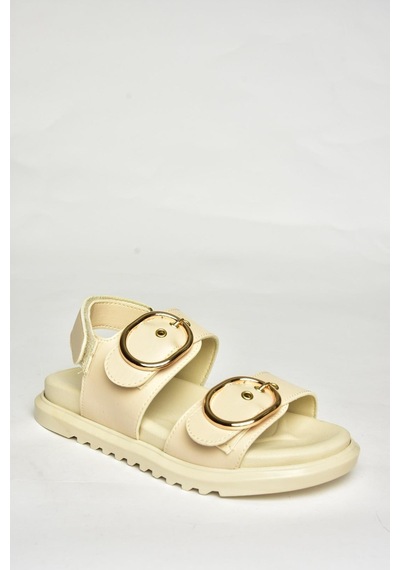 Fox Shoes U725092109 Bej Kadın Sandalet Bej
