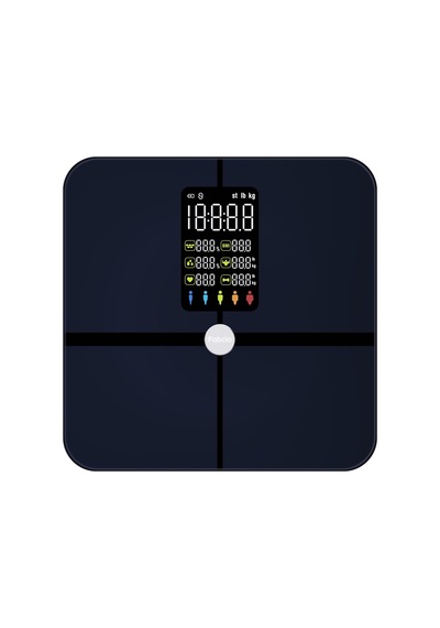 Fitsmart Plus Bluetooth Çok Fonksiyonlu Yağ Ölçer Akıllı Tartı Siyah
