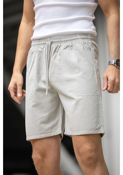 Kite Regular Fit Cepli Kapri Şort - Beyaz Beyaz