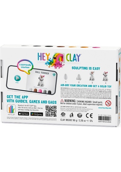 Hey Clay Hava İle Kuruyan Kil 6'lı Kutu - Köpek Hikayesi Shepherd, Bull Terrier, Yorkie