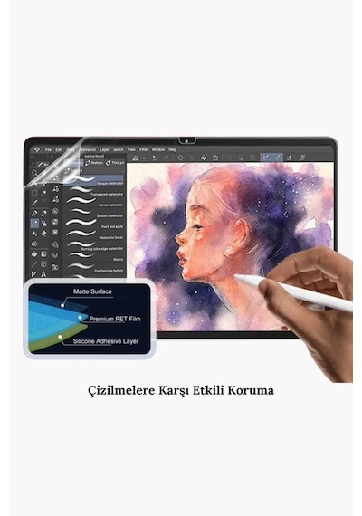 Galaxy Tab S10 Fe Plus Uyumlu 13.1 İnç Gerçek Kağıt Hissi Parlama Önleyici Paper Like Ekran Koruyucu