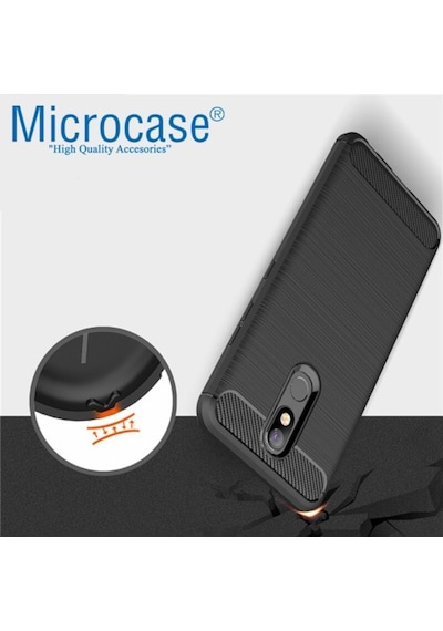 Microcase LG Uyumlu K40 Brushed Carbon Kilif + Cam (Seç) 364456370