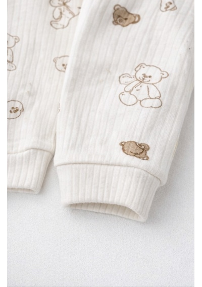 Baby Corner Bebek Pijama Takımı Ekru-kahverengi