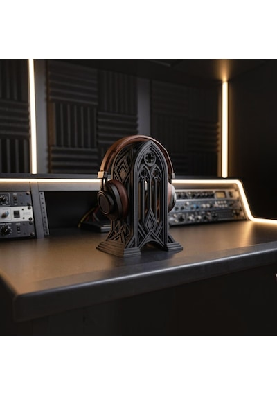 Happy3dworld Gotik Katedral Kulaklık Standı, 3d Baskı Mimari Masaüstü Dekor