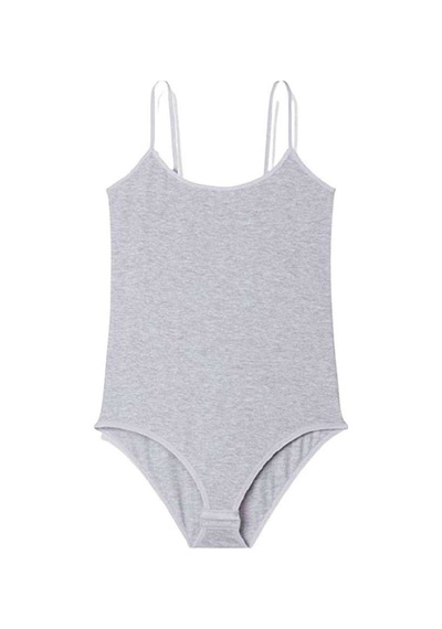 İp Askılı Kadın Çıtçıtlı Body Gri Beden: Xl Çok Renkli