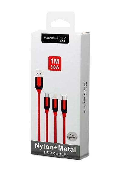 Konfulon S51 Lightning Kablo İphone Uyumlu 1m 3a - Siyah Belirtilmemiş
