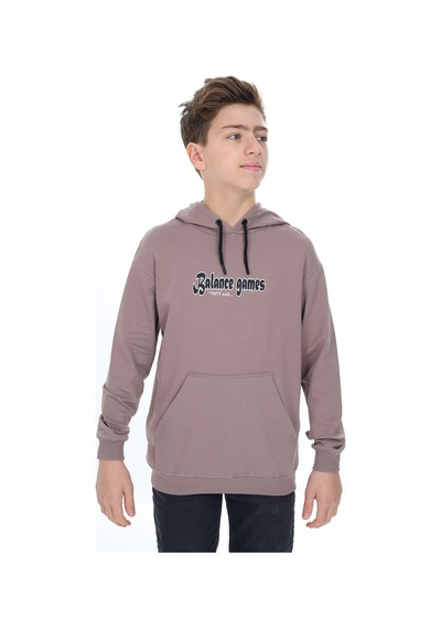 Toontoy Kids Toontoy Erkek Çocuk Baskılı Sweatshirt Acı Kahve