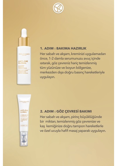 Yves Rocher Yaşlanma Karşıtı 2 'li Bakım Seti- Gündüz Serumu 30 Ml& Göz Kremi 15 Ml