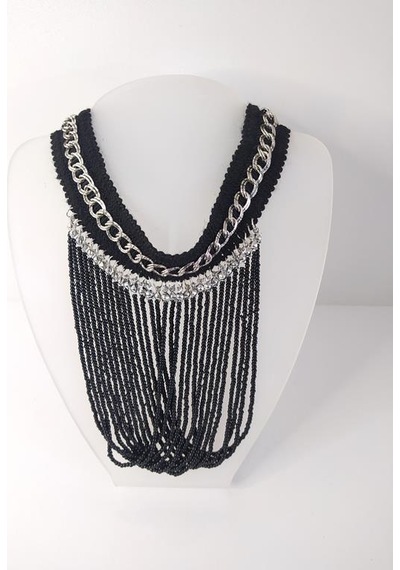 Kolye Gerdanlık Kadın Choker Bohem Kolyeler El Yapımı Uzun Püskül Boncuklar Bayan Kolye Takı Tasma Çok Renkli