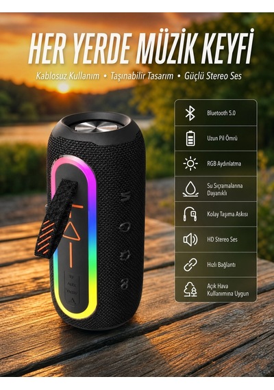 Kablosuz Bluetooth Hoparlör Taşınabilir Çoklu Bağlantılı Özelliği - 550