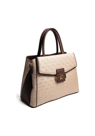 Silver Polo Sp1264 Kadın El Çantası Logolu Nut-kahve