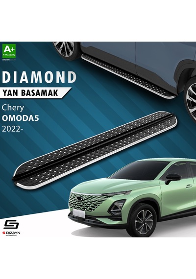 S-dizayn Chery Omoda5 Diamond Krom Yan Basamak 183 Cm 2022 Üzeri A+ Kalite