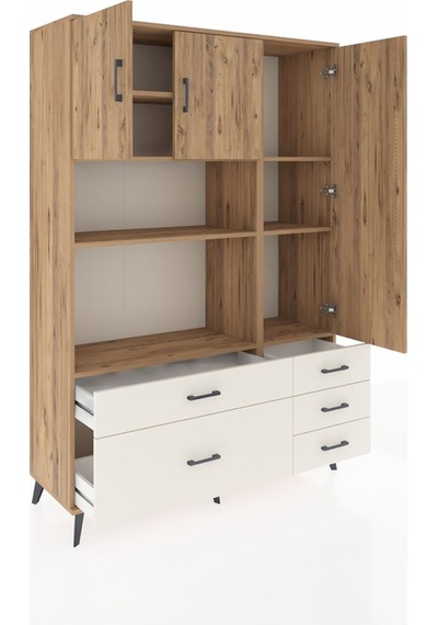 Hyperion Dolap 7 Raflı 5 Çekmeceli 3 Kapaklı 132x44x195 Çam-ç... Çam Hyperion Dolap 7 Raflı 5 Çekmeceli 3 Kapaklı 132x44x195 Çam-ç... Çam