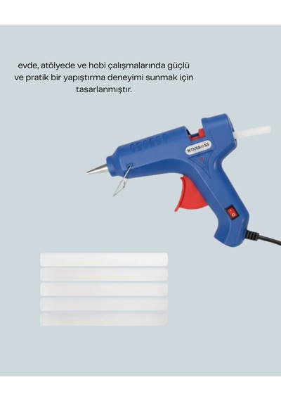 Hepsi 40w Sıcak Silikon Tabancası 5 Silikon Hediyeli Dayanıklı Tasarım Najmaddin