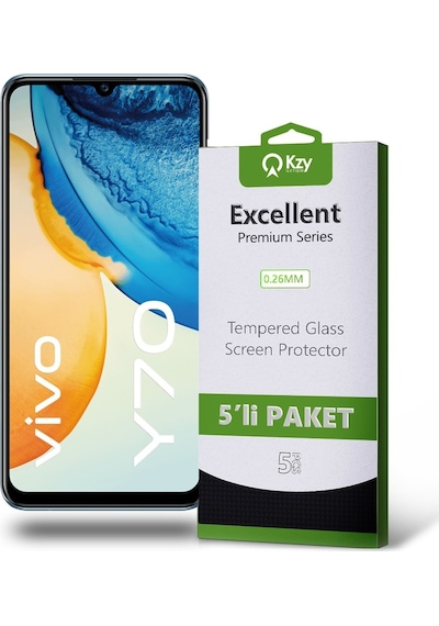 Vivo Y70 Ekran Koruyucu Cam 5 Adet Ekonomik Paket (541371721) 20 Tl Fark Ile Apple Uyumlu iPhone Hızlı Şarj Kablosu