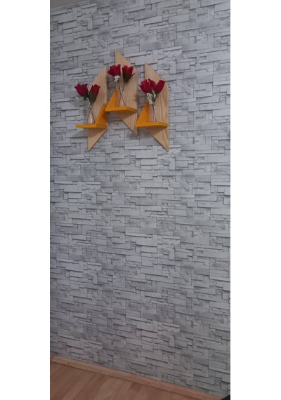 Ahşap Raf Çiçeklik 13.5x55 Cm